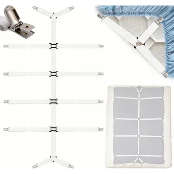 Prostěradlo NAPÍNÁKY NA PROSTĚRADLA NASTAVITELNÉ ELASTICKÉ NAPÍNÁKY 113-250CM