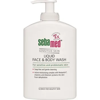 Koupelová kosmetika SEBAMED Mycí emulze na obličej a tělo s pumpičkou, 400 ml