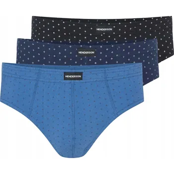 Slipy Pánské slipy Classic 3-balení Henderson | černá, tmavě modrá, modrá XL
