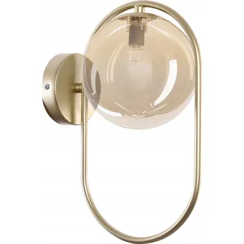 Nástěnné svítidlo CORDEL nástěnné svítidlo 1x28W G9 kruh mosaz, stínidlo jantarové