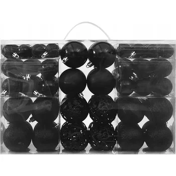Vánoční dekorace Vánoční Baňky VidaXL 330083 černé 100 ks