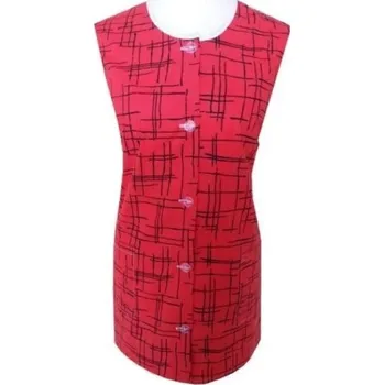 Dámské tričko Šatová zástěra, šatovka 3/4, červená s černým vzorkem