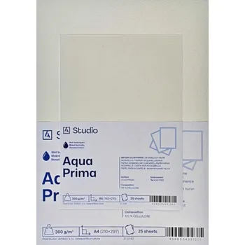 Akvarelový papír Aqua Prima 300g 40x50cm, 25 listů