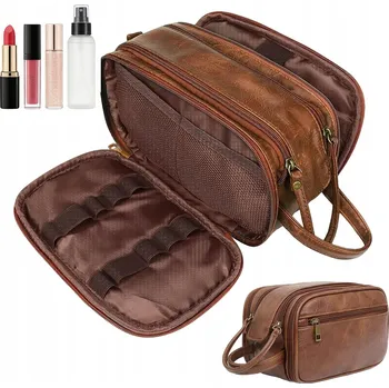 Kosmetická taška KOŽENÁ KOSMETICKÁ TAŠKA PRO MUŽE VODĚODOLNÁ