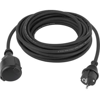 Prodlužovací kabel STREND PRO 2130075 Prodlužovací kabel venkovní, 30m, 1 zás., 3x1,5mm, černý, IP44