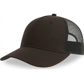 Kšiltovka Atlantis Prodyšná čepice Zion s 5 panely a recyklovanou síťovinou Barva: hnědá - černá AT107
