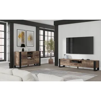 Komoda TV stolek/komoda NUKA 200 cm dub grange stojící