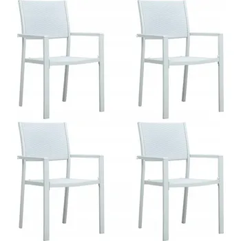 Zahradní židle VidaXL plast bílá