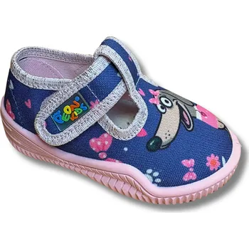 Dívčí bačkory PEON dětské bačkory, Pejsek Růžová Velikost: 24