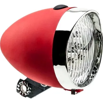 Cyklosvítilna Přední světlo na kolo 3LED retro, bateriové, červené světlo na vidlici