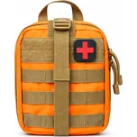IFAK lékárnička 21 × 16 × 10 cm – voděodolné MOLLE pouzdro na první pomoc Barva: oranžová
