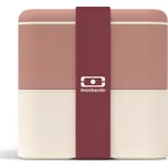 monbento Svačinový box Monbento Square Pink Moka 1,7 l