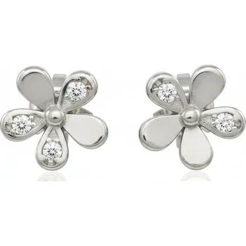 Náušnice Soliter Kytičkové náušnice z bílého zlata se zirkony 239 001 01291 07 + 2 měsíce na vrácení zboží