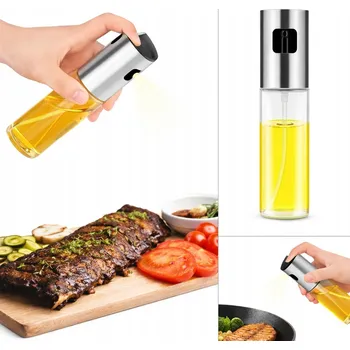 Nádoba na olej a ocet Skleněná láhev na olej s rozprašovačem na olivový olej, ocet, objem 100 ml