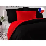 Povlečení satén Luxury Collection červená - černá 70x90, 140x220