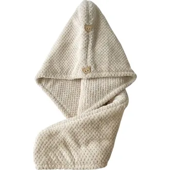 Ručník Ručník, turban na vlasy béžový 65 x 25 cm