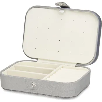 Šperkovnice Giftdecor Šperkovnice Velvet 11,5 × 16,2 × 6 cm, šedá