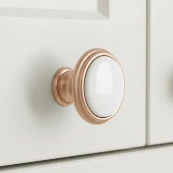 Nábytkové kování Giusti Úchytka knopka FRESNO / Starorůžová