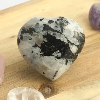 Měsíční kámen srdce 40mm - A