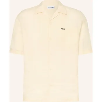 Pánské oblečení Lacoste Pánská Resortová Košile Comfort Fit Z Lnu, tmavě...