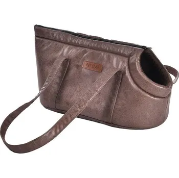 Taška pro psa a kočku Petproducts Přepravní taška lesklá hnědá 42x23 cm