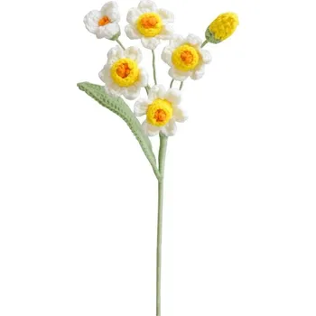 umělá květina ANNAM Háčkovaný Narcis, 10 × 53 cm