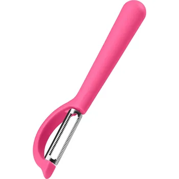 Kuchyňská škrabka Vertikální škrabka s hladkým nebo zoubkatým ostřím - KOCHBLUME Barva: Růžová, Velikost: Zoubkaté ostří-Piraňa