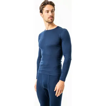 Pánské termoprádlo LIVING CRAFTS JOHAN BIO Triko / Nátělník dlouhý rukáv navy / natural / sea / black / grey S-XXL (100%) 100% GOTS Bio bavlna Přírodní S