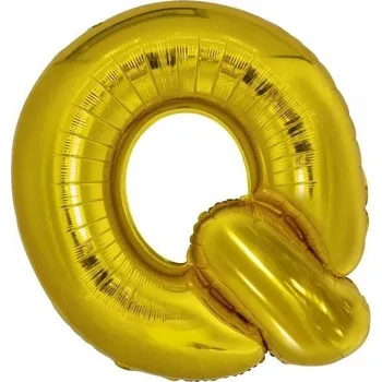 Balónek Fóliový balónek písmeno Q zlatý dekorativní 72x86 cm