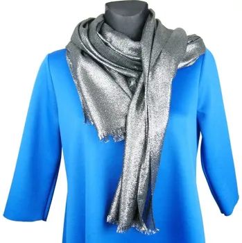 Šála Dámská šála lesklá černá (Dámský šál jednobarevný)