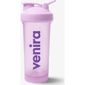 Fitness VENIRA shaker PRO s poutkem, fialový - 600 ml