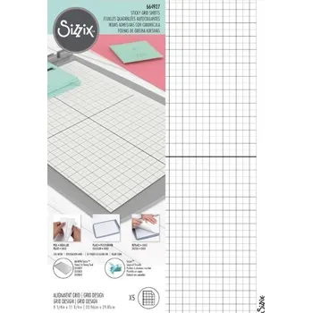 Samolepící bloček Sizzix Samolepicí listy s mřížkou 21 x 29, 5 cm 5 listů bílé