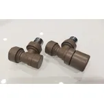 Zehnder Příslušenství - Set A rohový ventil a šroubení pro zpátečku Standard Line 1/2", Beige Grey 838889-0267