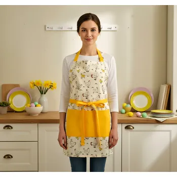 Kuchyňská zástěra Kuchyňská bavlněná zástěra SPRING CHICKS 60x75 cm , 100% bavlna