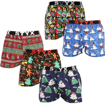 Trenýrky 5PACK pánské trenky Styx art sportovní guma vícebarevné (5B1280814) S Možnost vrácení zboží ZDARMA do 120 dnů!