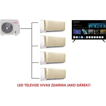 Domácí spotřebič Klimatizace Vivax gold 1+4 (2,7kW + 2,7kW + 2,7kW + 2,7kW) Multi-split R32 včetně montáže