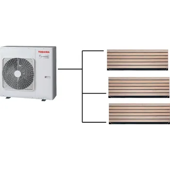 Klimatizace Klimatizace Toshiba Daiseikai 10 Wood 1+3 (2,5kW + 2,5kW + 3,5kW) Multi-split R32 včetně montáže
