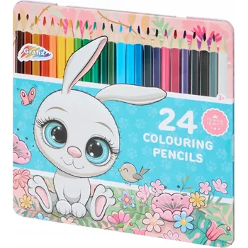 Pastelka TROJÚHELNÍKOVÉ PASTELKY PREMIUM V KOVOVÉM POUZDŘE. 24 ks