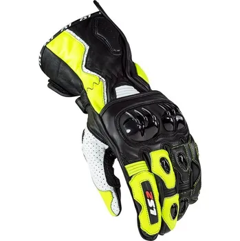 LS2 Helmets LS2 SWIFT RACING GLOVES BLACK NEON YELLOW - L