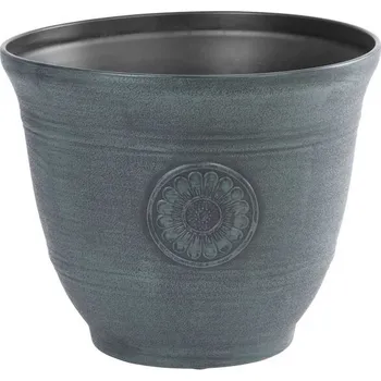 Květináč Strend Pro Garden 256943 Květináč Strend Pro, kovový efekt, zelený, 25x30 cm