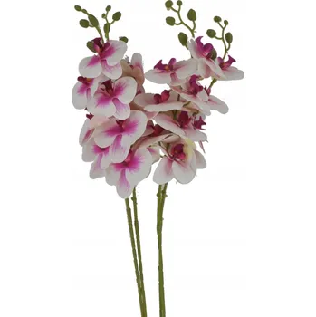umělá květina Orchidej BÍLÁ umělý květ dekorativní 105 cm