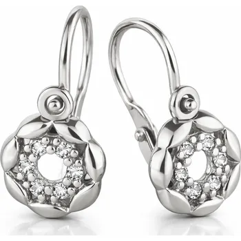 Náušnice Soliter Dětské náušnice z bílého zlata se zirkony 239 001 01236 07 + 2 měsíce na vrácení zboží