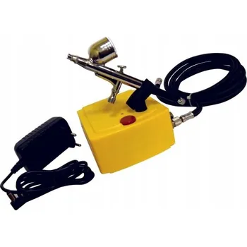 Kompresor Kompresor Magma TC-100AK s aerografem TG130 AB-130 pro malování, žlutý