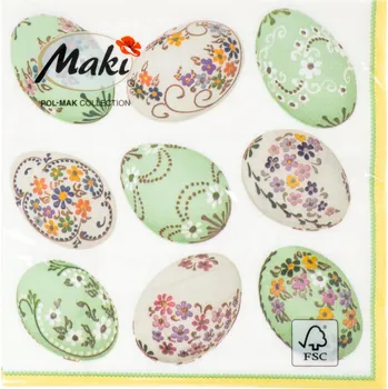 Papírový ubrousek Papírové ubrousky velikonoční zlaté s kraslicemi