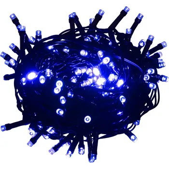 Vánoční dekorace LED světelný řetěz, 600 diod modré barvy, 60 m, PVC