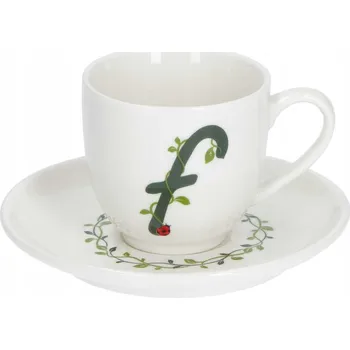 LA PORCELLANA BIANCA SOLOTUA Šálek s podšálkem 90 ml, Vzor F
