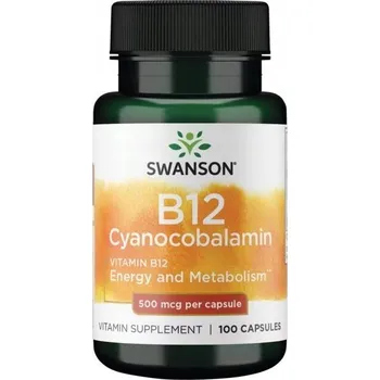 Swanson Vitamin B12 500 mcg Nervový Systém 100 kapslí Doplněk stravy