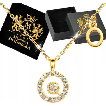 Náhrdelník Písmeno O Pozlacený Náhrdelník Narozeniny Výročí