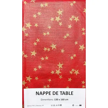Vánoční dekorace LEVNO Červený ubrus s hvězdami, 130 x 160 cm Varianta: 2 Nové zboží