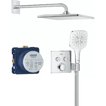 Sprchový set Grohe Precision SmartControl - Sprchový set s termostatem pod omítku, 31x31 cm, 3 proudy, chrom 34876000